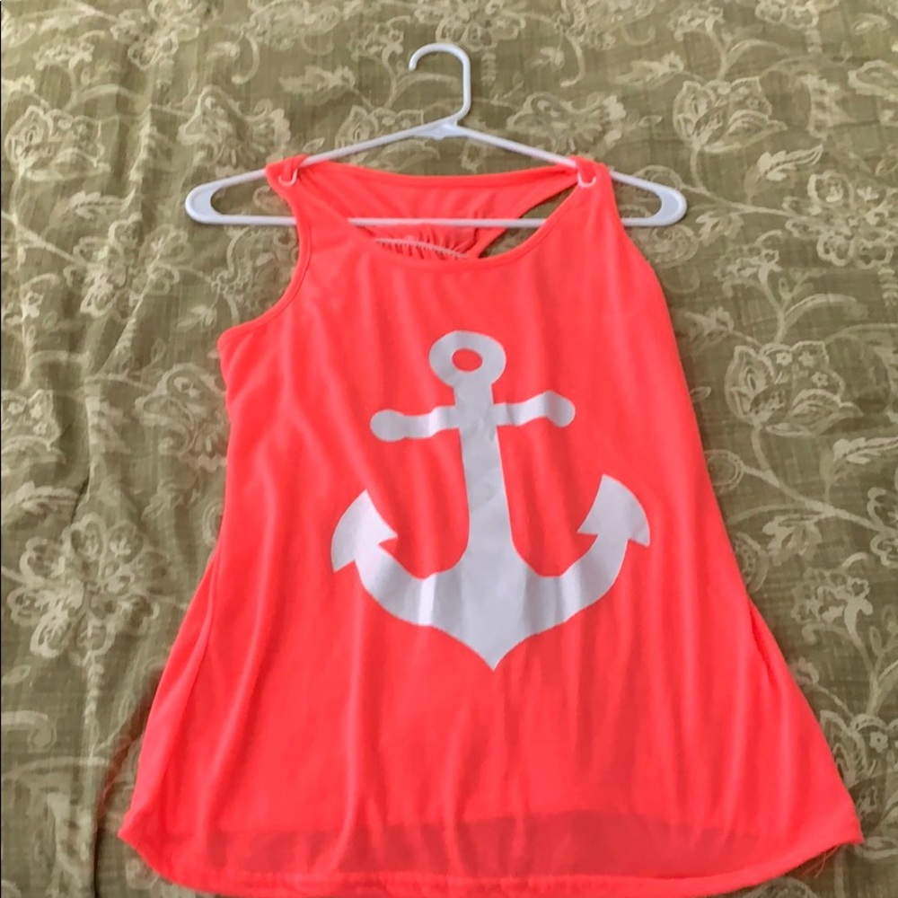 Coral Anchor Tank Top